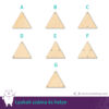 Kép 1/2 - Dekorálható háromszög fa tábla alap, több színben és méretben, 5 - 55 cm