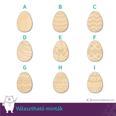 Húsvéti tojás fa figura alap több színben és méretben 5 cm - 55 cm