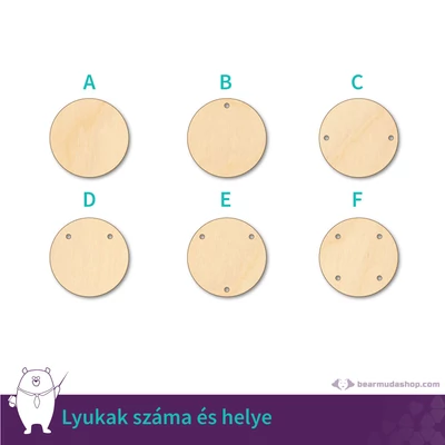 Dekorálható kör fa tábla alap, több színben és méretben, 5 - 55 cm