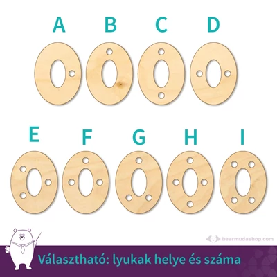 Kicsi fa kivágott ovális ékszer alap 2 cm, többféle