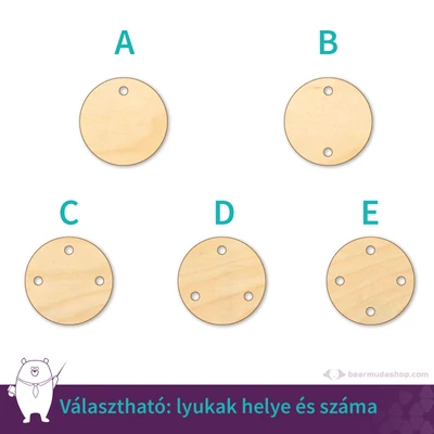 Kicsi fa kör ékszer alap 2 cm, többféle