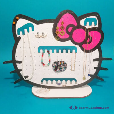 Hello Kitty témájú ékszertartó állvány, fali ékszer fogas több méretben