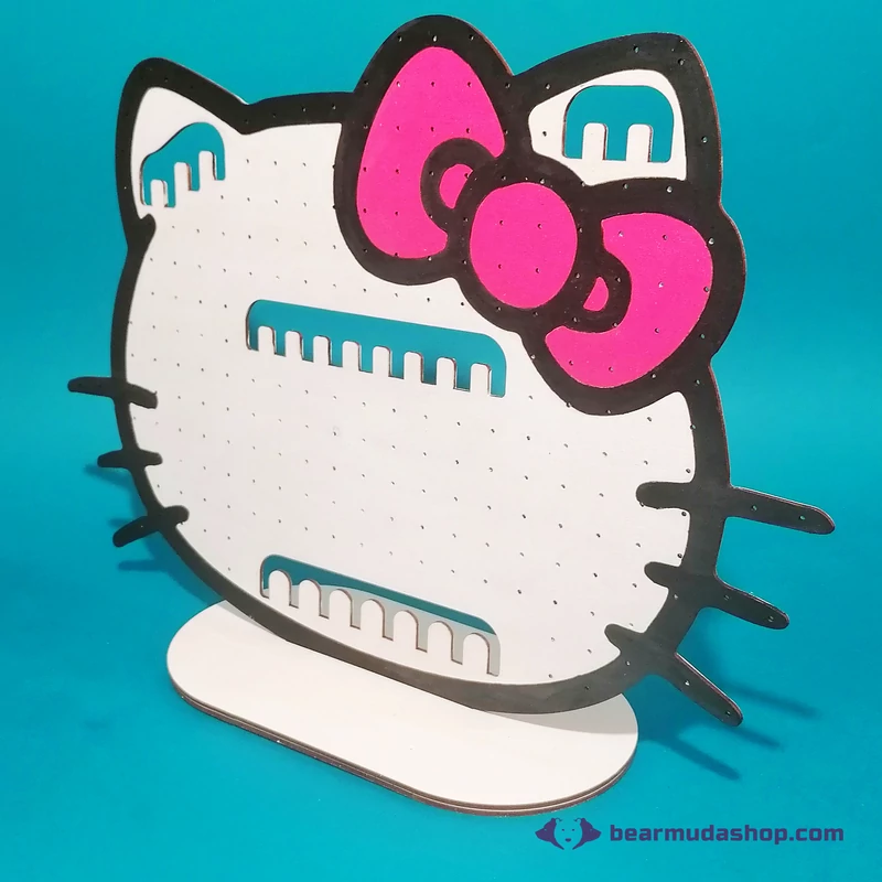 Hello Kitty témájú ékszertartó állvány, fali ékszer fogas több méretben