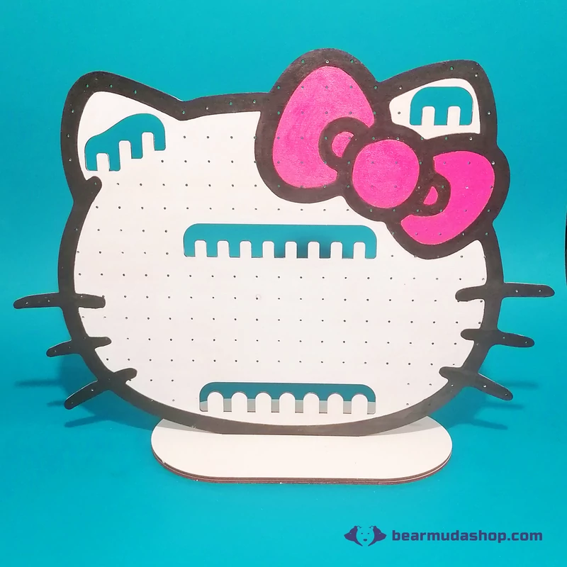 Hello Kitty témájú ékszertartó állvány, fali ékszer fogas több méretben
